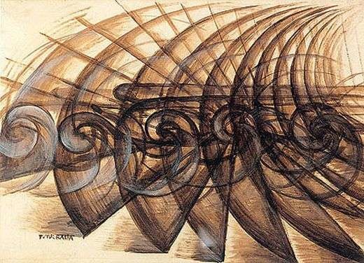 Giacomo Balla, "Vélocité d'un motocycle"