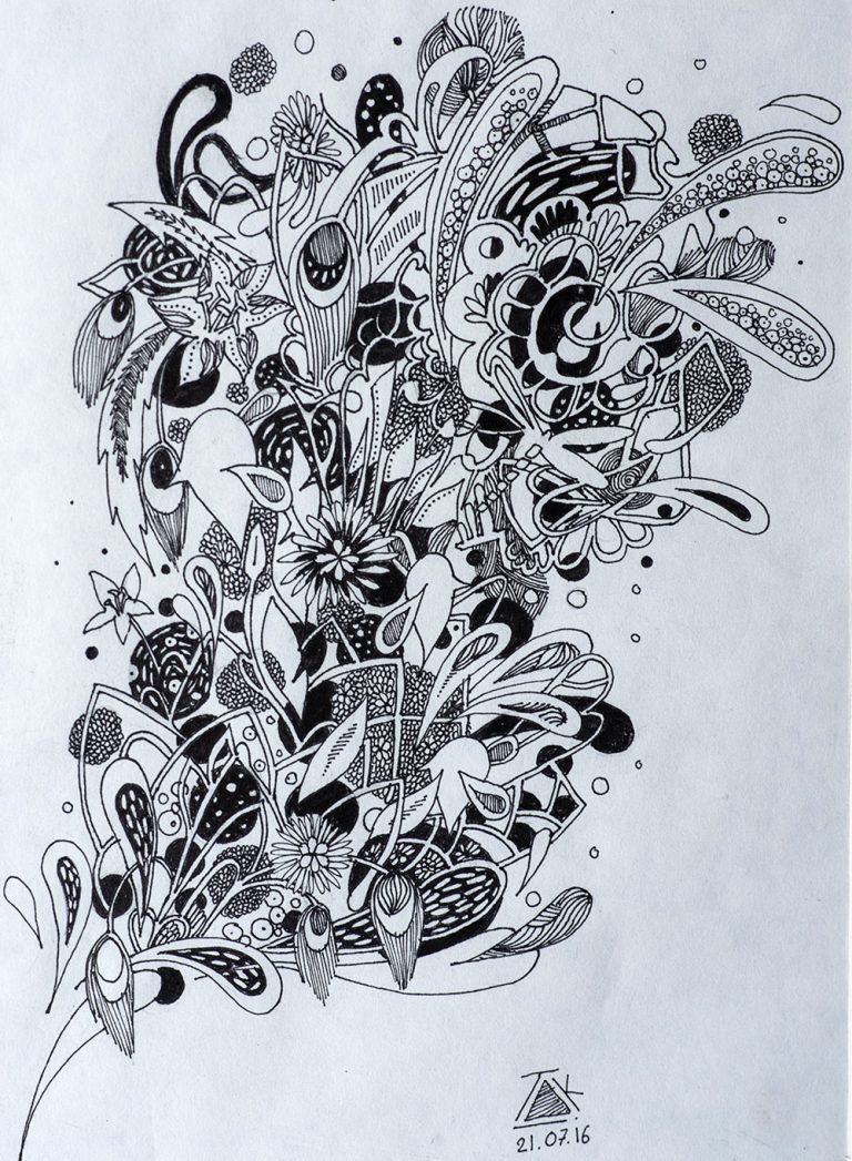 Illustration à l'encre de Chine